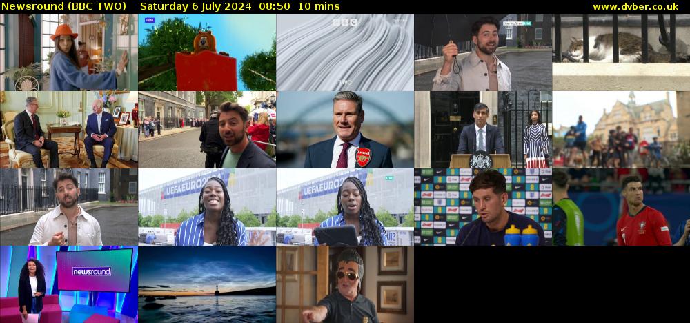 Newsround (BBC TWO) Saturday 6 July 2024 08:50 - 09:00