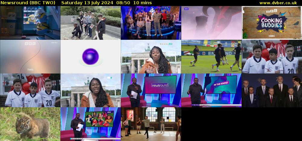 Newsround (BBC TWO) Saturday 13 July 2024 08:50 - 09:00