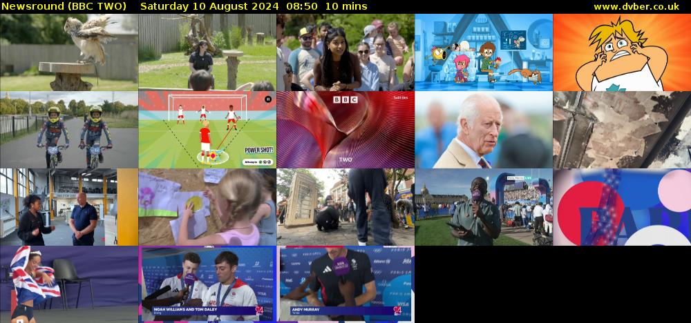 Newsround (BBC TWO) Saturday 10 August 2024 08:50 - 09:00