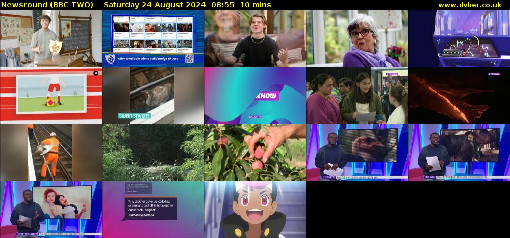 Newsround (BBC TWO) Saturday 24 August 2024 08:55 - 09:05