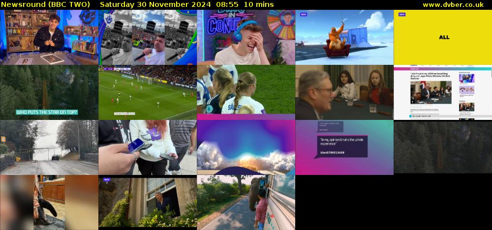 Newsround (BBC TWO) Saturday 30 November 2024 08:55 - 09:05