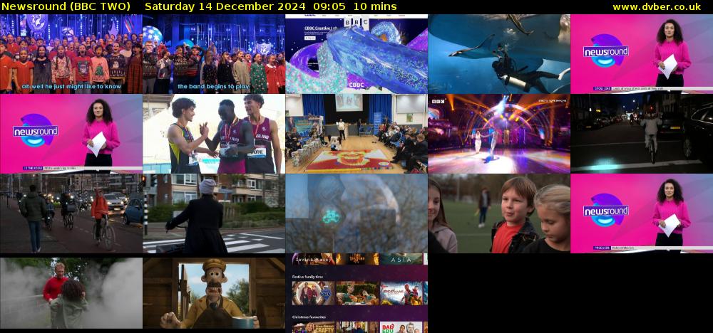 Newsround (BBC TWO) Saturday 14 December 2024 09:05 - 09:15