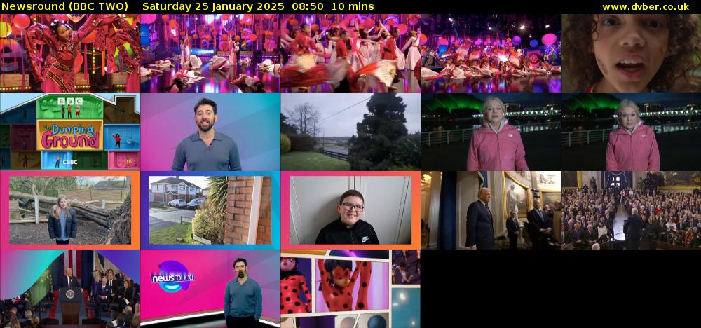 Newsround (BBC TWO) Saturday 25 January 2025 08:50 - 09:00