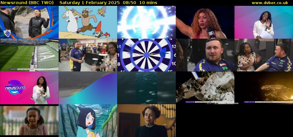 Newsround (BBC TWO) Saturday 1 February 2025 08:50 - 09:00