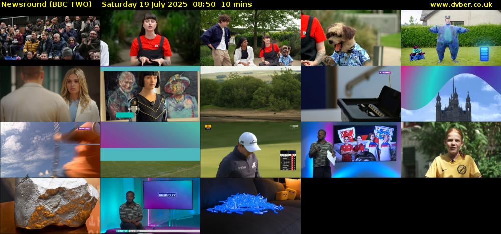 Newsround (BBC TWO) Saturday 19 July 2025 08:50 - 09:00