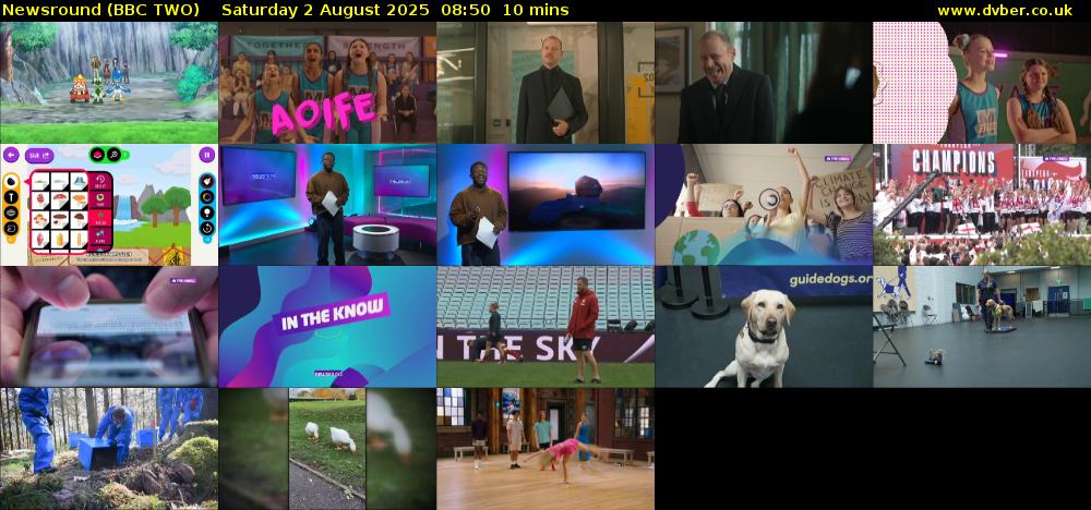 Newsround (BBC TWO) Saturday 2 August 2025 08:50 - 09:00