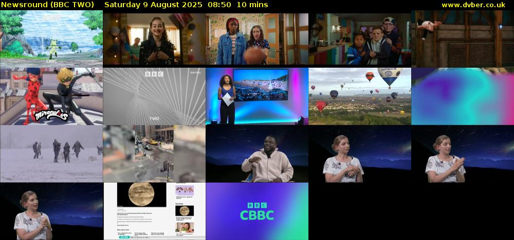 Newsround (BBC TWO) Saturday 9 August 2025 08:50 - 09:00