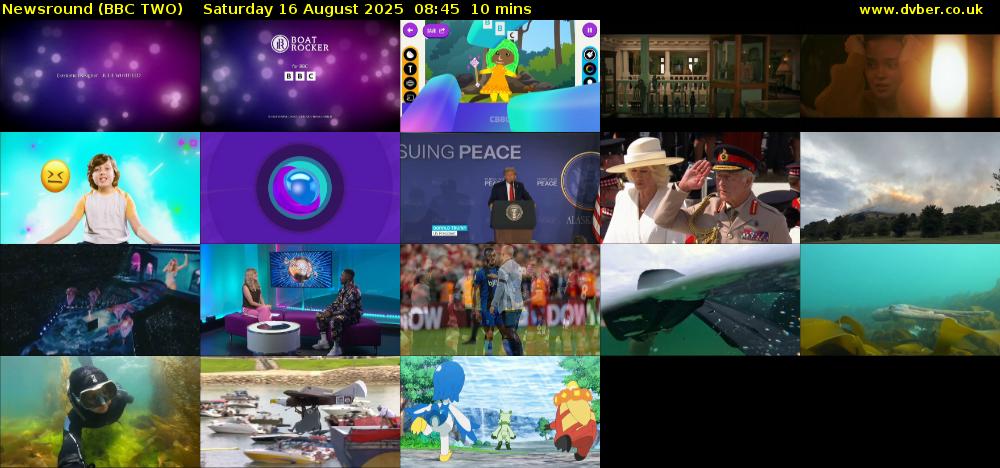Newsround (BBC TWO) Saturday 16 August 2025 08:45 - 08:55