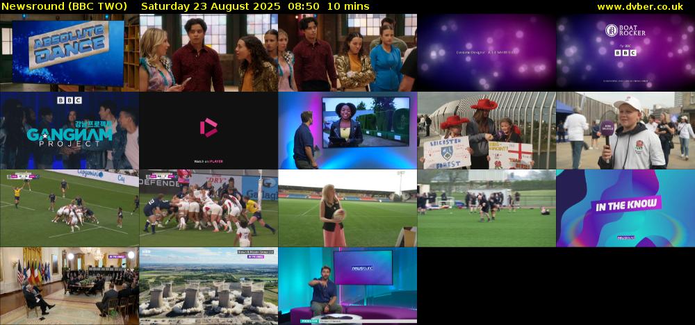 Newsround (BBC TWO) Saturday 23 August 2025 08:50 - 09:00