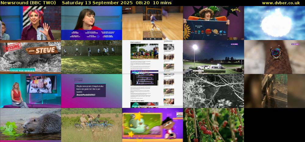 Newsround (BBC TWO) Saturday 13 September 2025 08:20 - 08:30