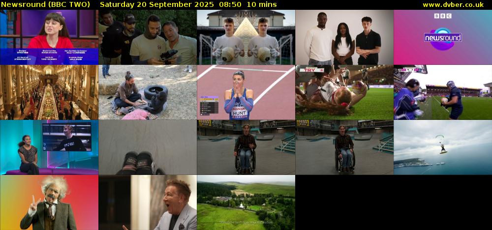 Newsround (BBC TWO) Saturday 20 September 2025 08:50 - 09:00