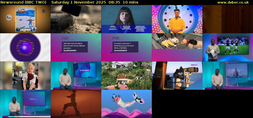 Newsround (BBC TWO) Saturday 1 November 2025 08:35 - 08:45