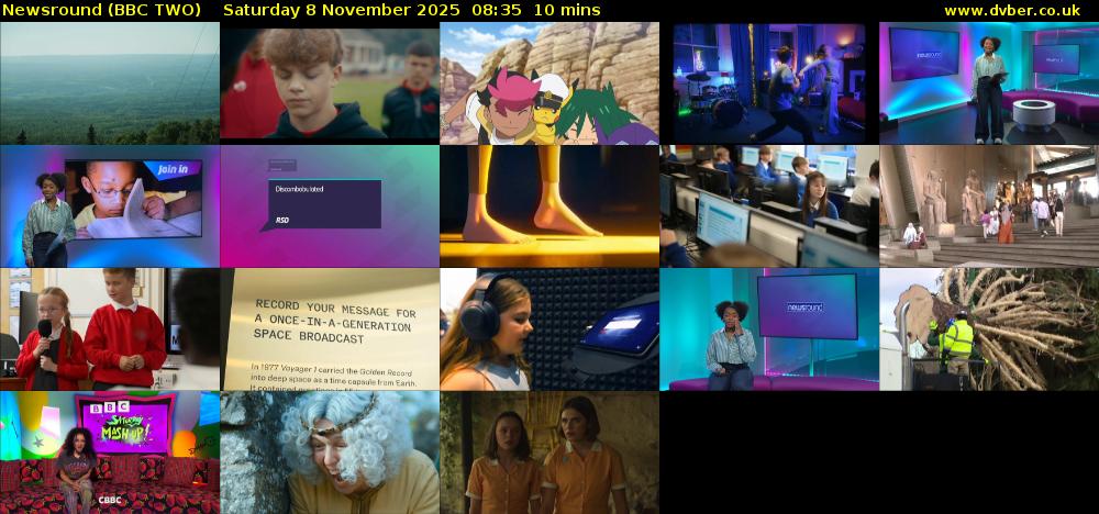 Newsround (BBC TWO) Saturday 8 November 2025 08:35 - 08:45