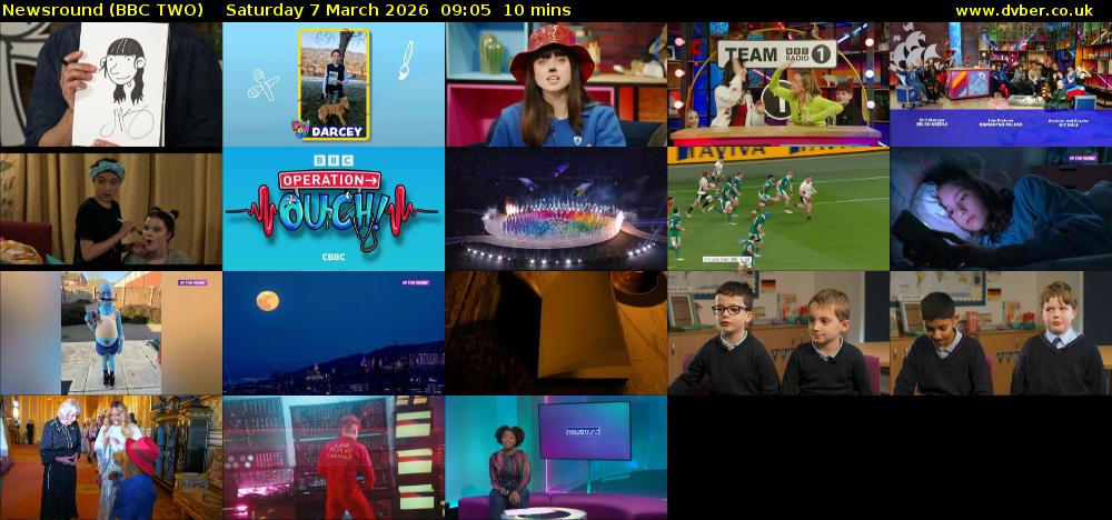 Newsround (BBC TWO) Saturday 7 March 2026 09:05 - 09:15