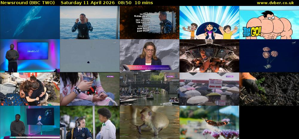 Newsround (BBC TWO) Saturday 11 April 2026 08:50 - 09:00