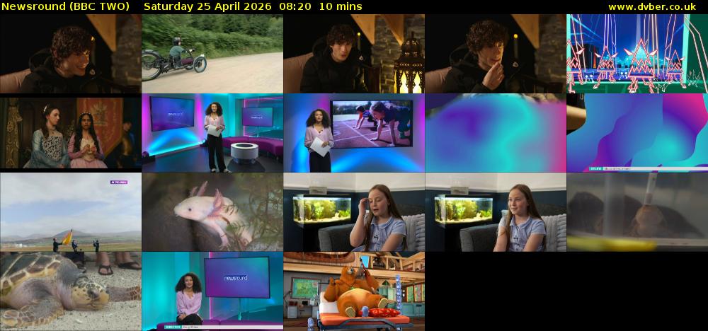 Newsround (BBC TWO) Saturday 25 April 2026 08:20 - 08:30