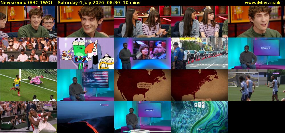 Newsround (BBC TWO) Saturday 4 July 2026 08:30 - 08:40
