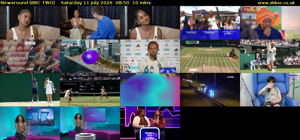 Newsround (BBC TWO) Saturday 11 July 2026 08:50 - 09:00