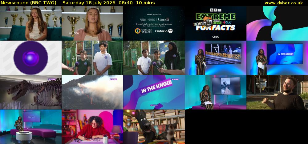 Newsround (BBC TWO) Saturday 18 July 2026 08:40 - 08:50