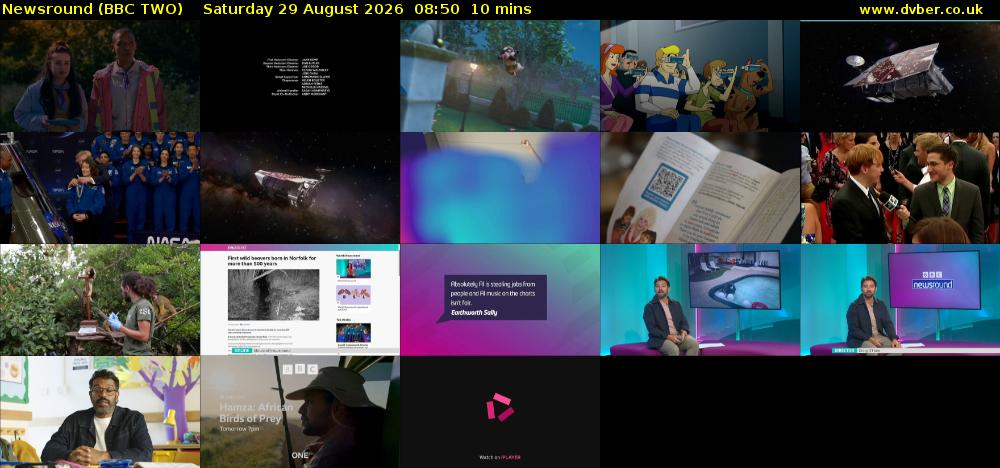 Newsround (BBC TWO) Saturday 29 August 2026 08:50 - 09:00