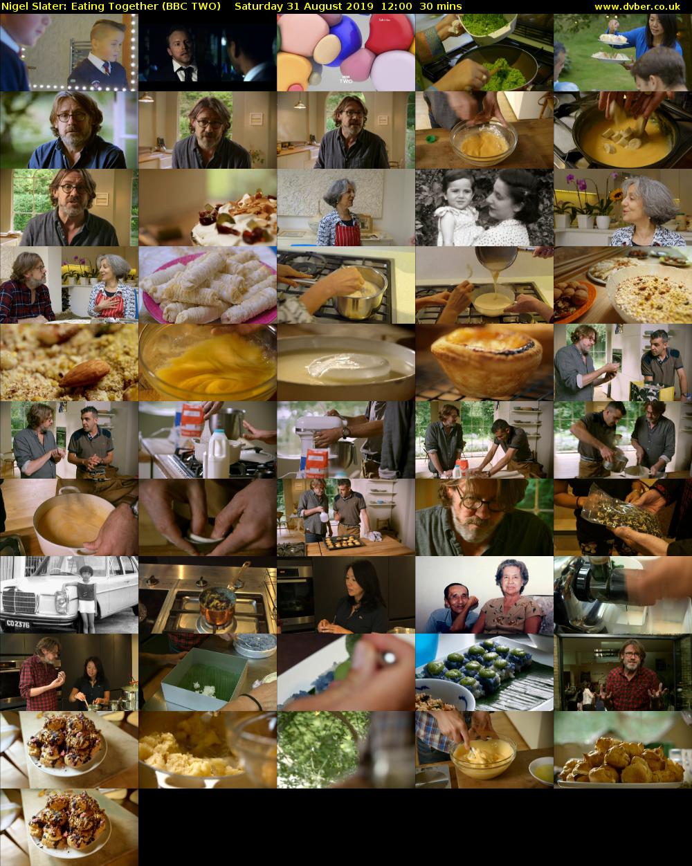 Nigel Slater: Eating Together (BBC TWO) Saturday 31 August 2019 12:00 - 12:30