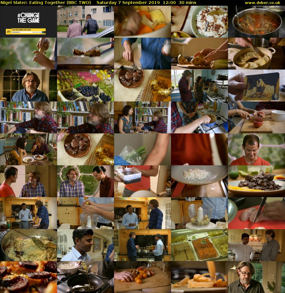 Nigel Slater: Eating Together (BBC TWO) Saturday 7 September 2019 12:00 - 12:30