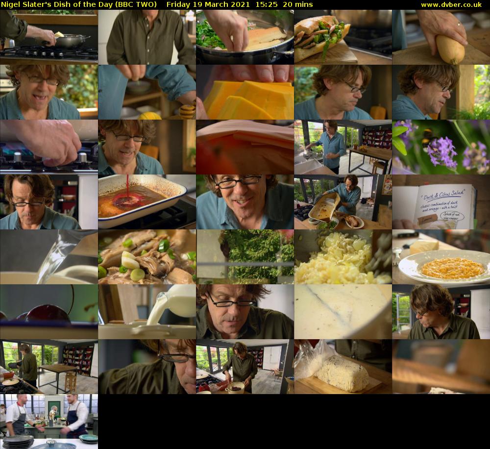 Nigel Slater's Dish of the Day (BBC TWO) Friday 19 March 2021 15:25 - 15:45
