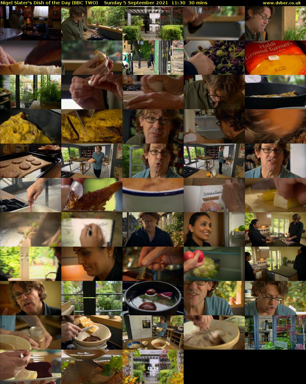 Nigel Slater's Dish of the Day (BBC TWO) Sunday 5 September 2021 11:30 - 12:00