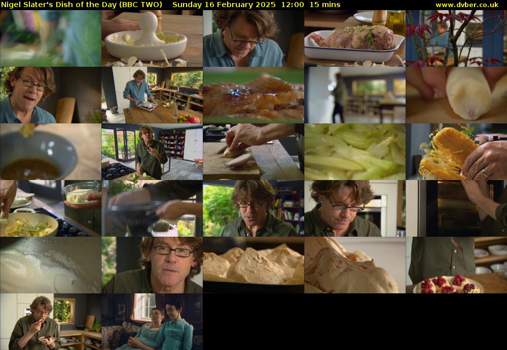 Nigel Slater's Dish of the Day (BBC TWO) Sunday 16 February 2025 12:00 - 12:15