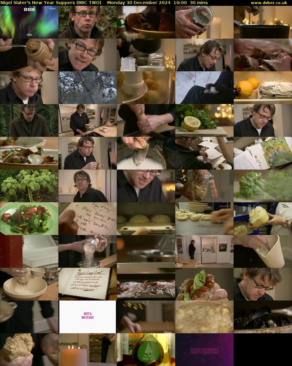 Nigel Slater's New Year Suppers (BBC TWO) Monday 30 December 2024 10:00 - 10:30