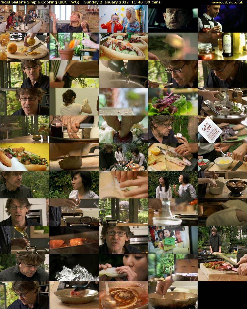 Nigel Slater's Simple Cooking (BBC TWO) Sunday 2 January 2022 11:40 - 12:10