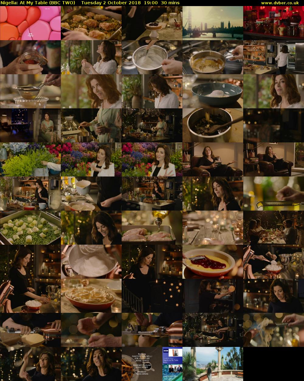 Nigella: At My Table (BBC TWO) Tuesday 2 October 2018 19:00 - 19:30