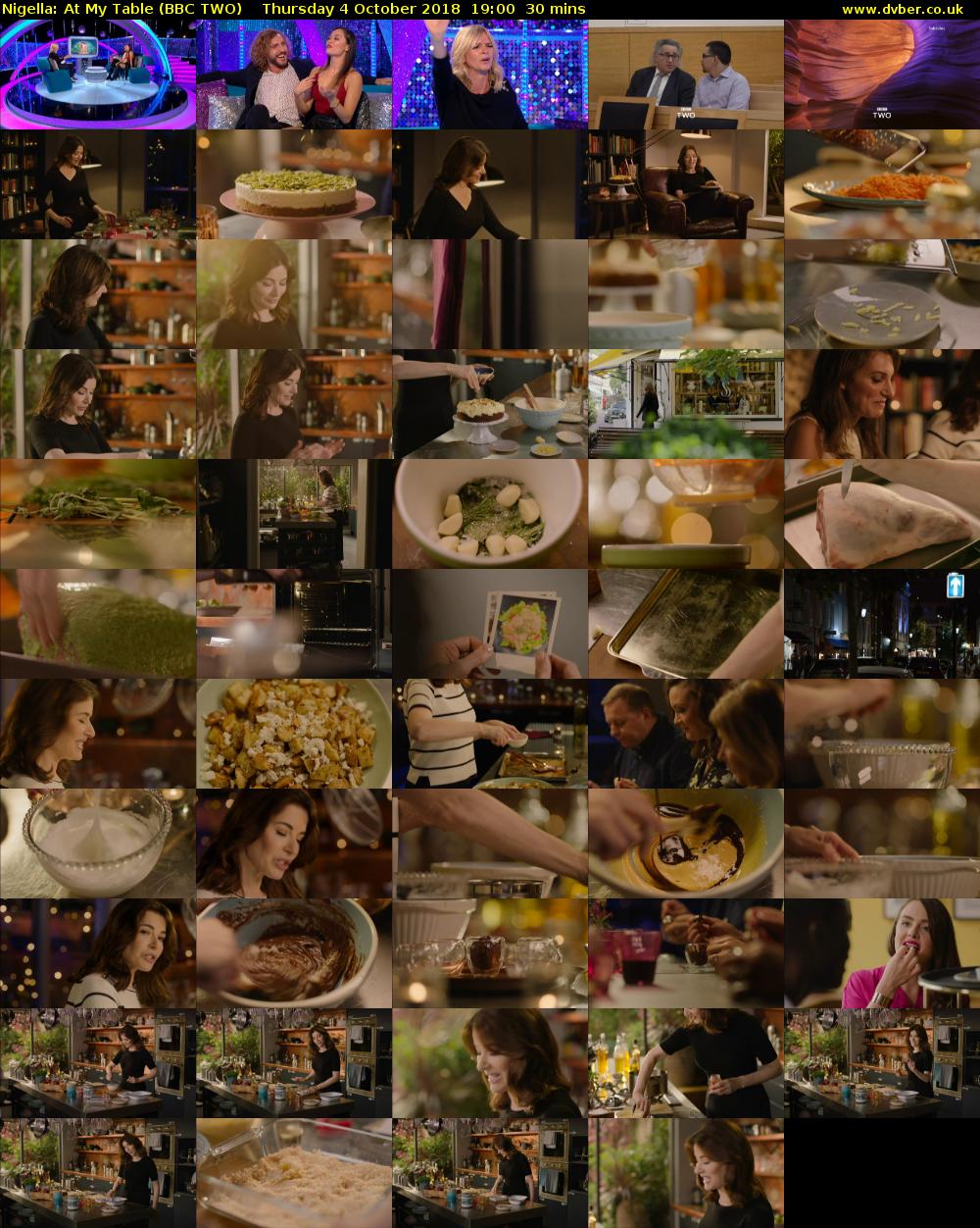 Nigella: At My Table (BBC TWO) Thursday 4 October 2018 19:00 - 19:30