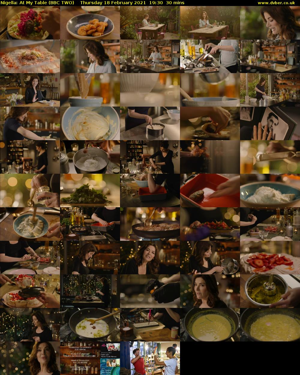 Nigella: At My Table (BBC TWO) Thursday 18 February 2021 19:30 - 20:00