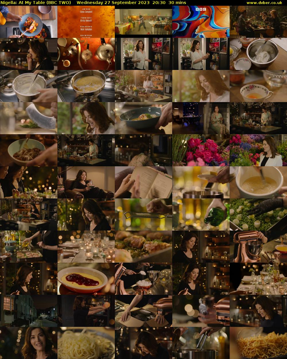 Nigella: At My Table (BBC TWO) Wednesday 27 September 2023 20:30 - 21:00