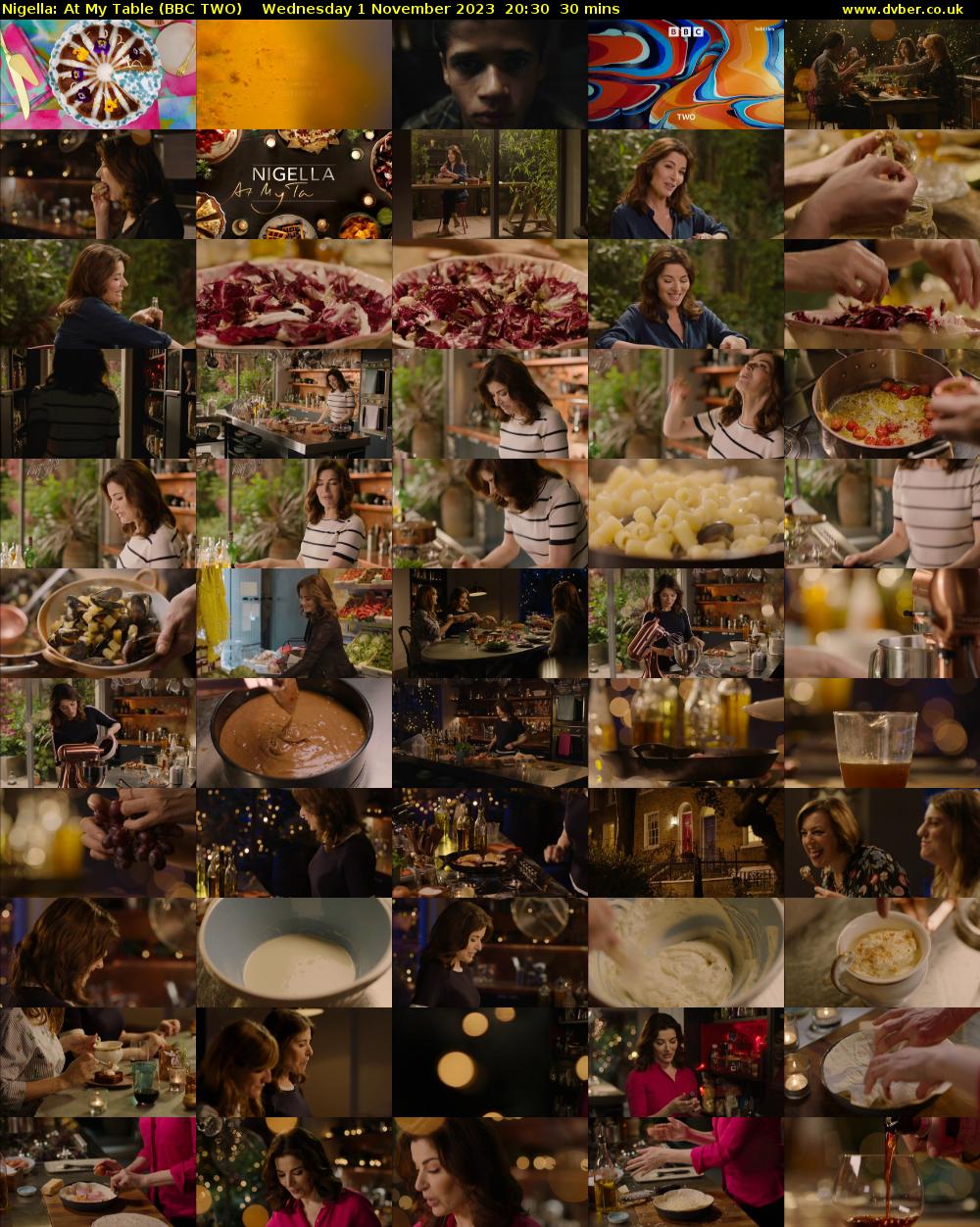 Nigella: At My Table (BBC TWO) Wednesday 1 November 2023 20:30 - 21:00