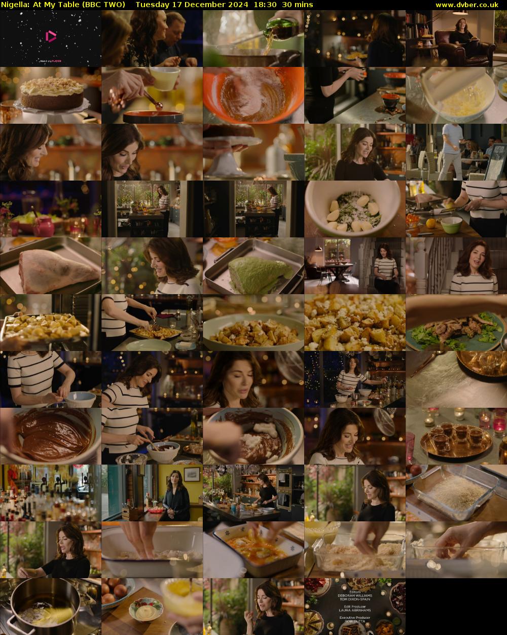 Nigella: At My Table (BBC TWO) Tuesday 17 December 2024 18:30 - 19:00