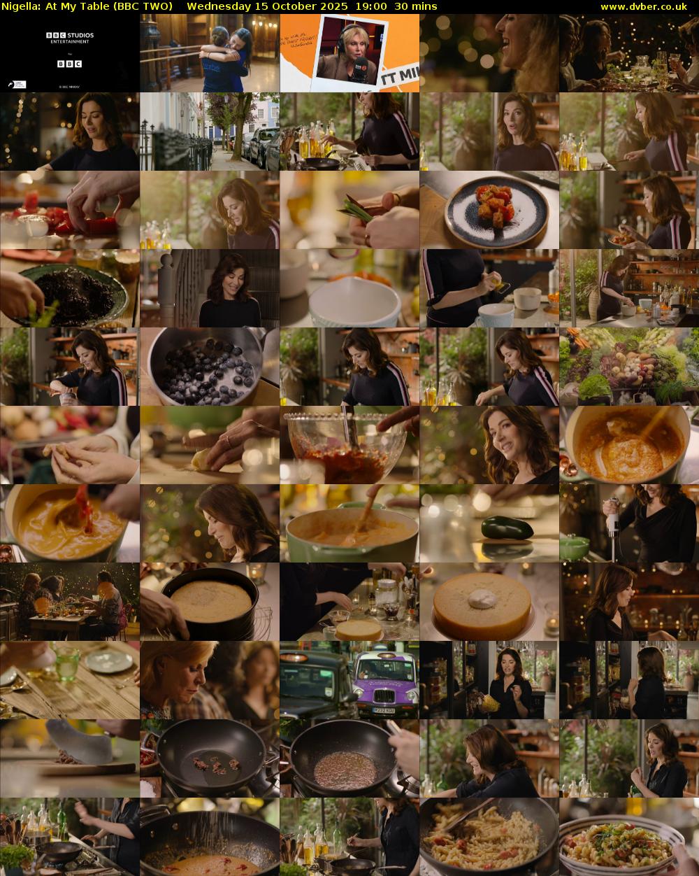 Nigella: At My Table (BBC TWO) Wednesday 15 October 2025 19:00 - 19:30