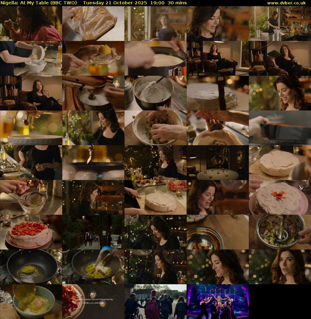 Nigella: At My Table (BBC TWO) Tuesday 21 October 2025 19:00 - 19:30