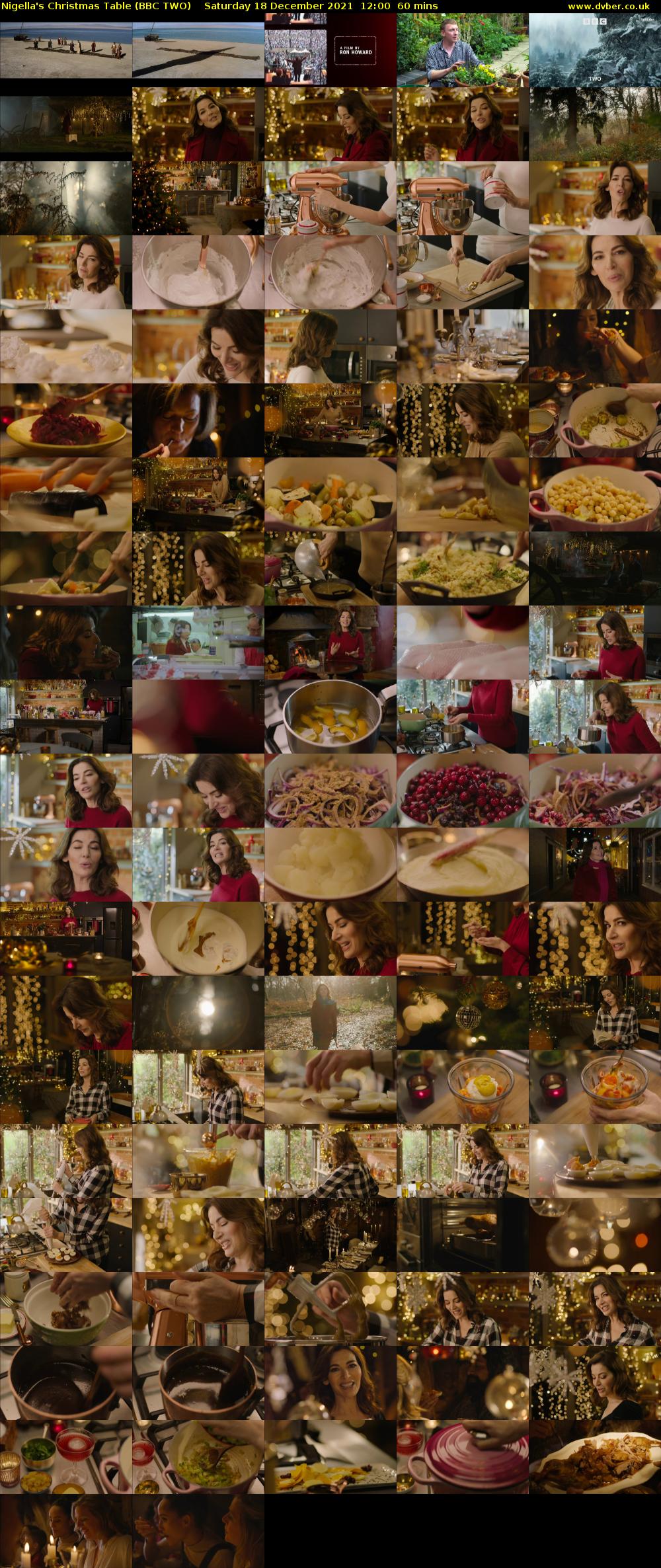 Nigella's Christmas Table (BBC TWO) Saturday 18 December 2021 12:00 - 13:00