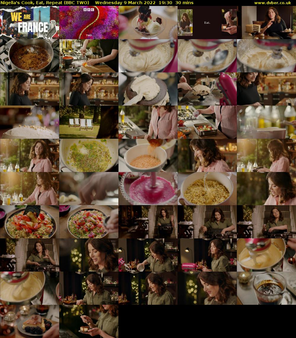Nigella's Cook, Eat, Repeat (BBC TWO) Wednesday 9 March 2022 19:30 - 20:00