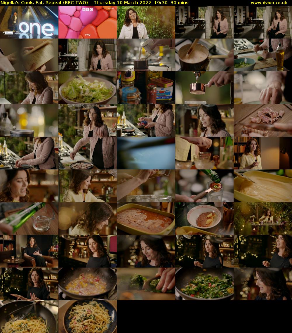 Nigella's Cook, Eat, Repeat (BBC TWO) Thursday 10 March 2022 19:30 - 20:00