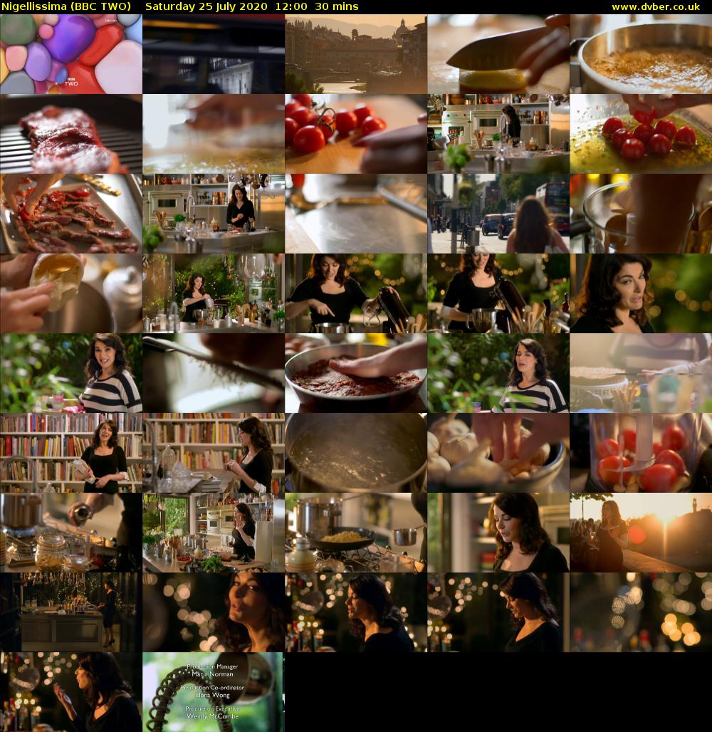 Nigellissima (BBC TWO) Saturday 25 July 2020 12:00 - 12:30