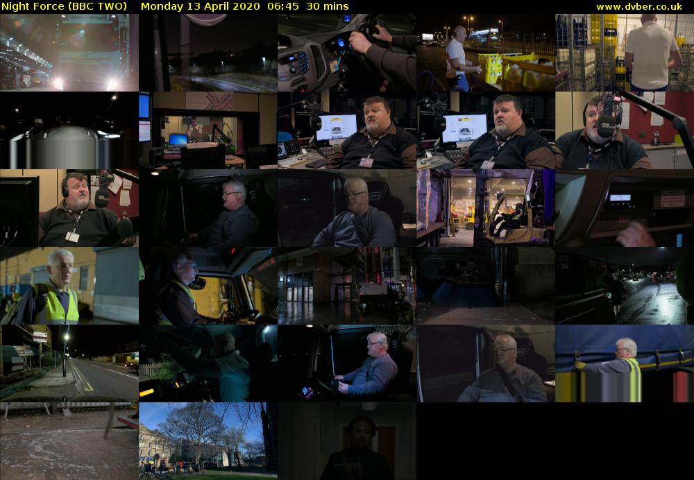 Night Force (BBC TWO) Monday 13 April 2020 06:45 - 07:15