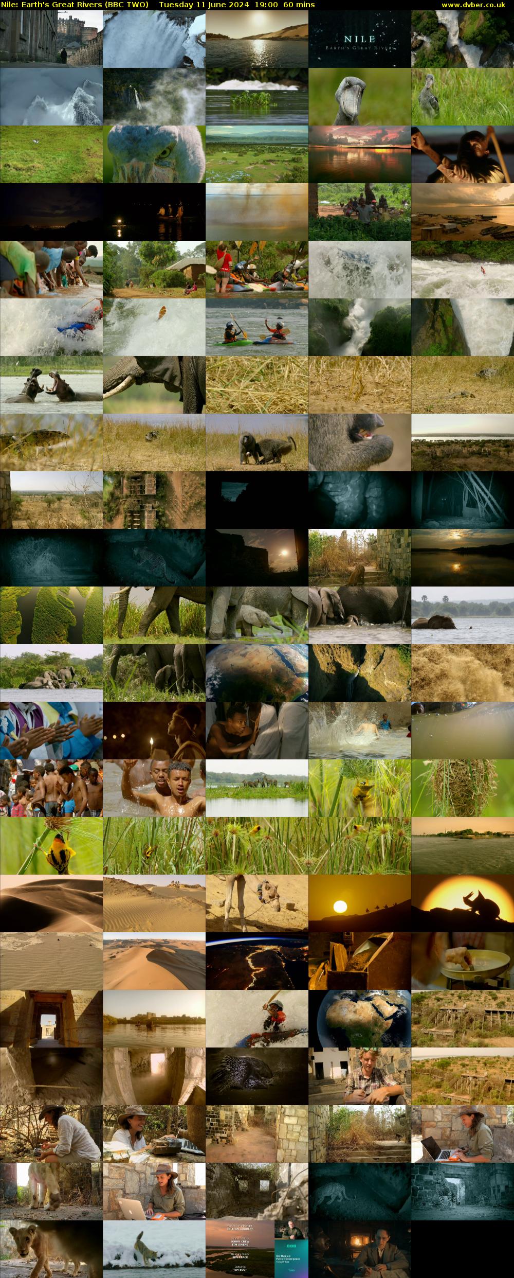 Nile: Earth's Great Rivers (BBC TWO) Tuesday 11 June 2024 19:00 - 20:00