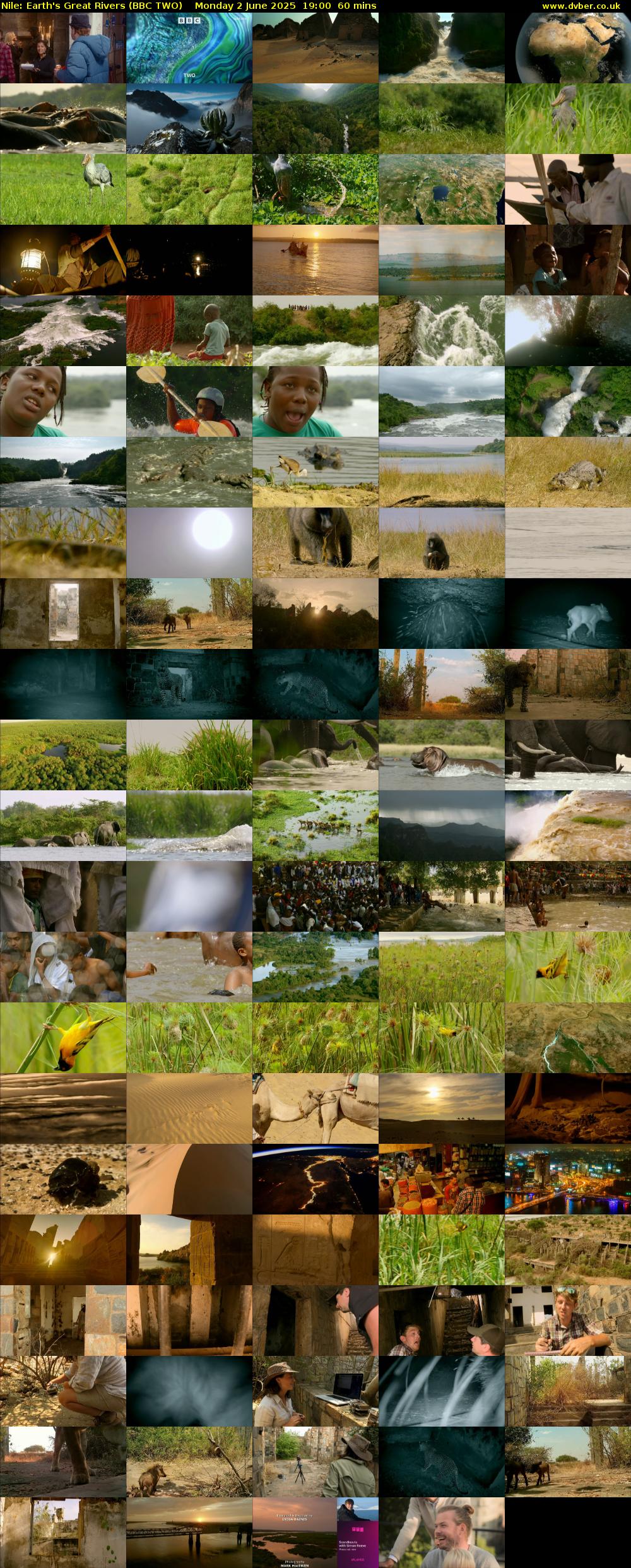 Nile: Earth's Great Rivers (BBC TWO) Monday 2 June 2025 19:00 - 20:00