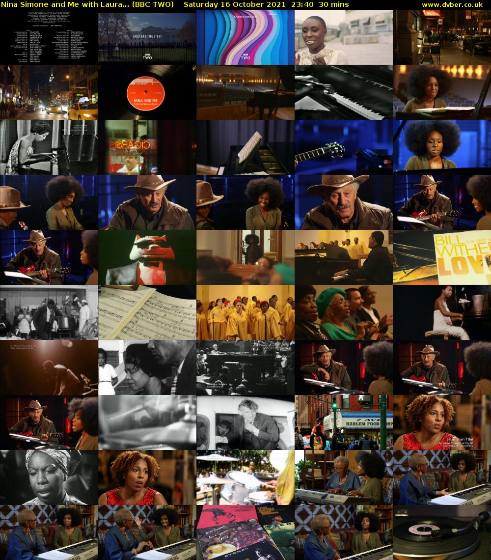 Nina Simone and Me with Laura... (BBC TWO) Saturday 16 October 2021 23:40 - 00:10