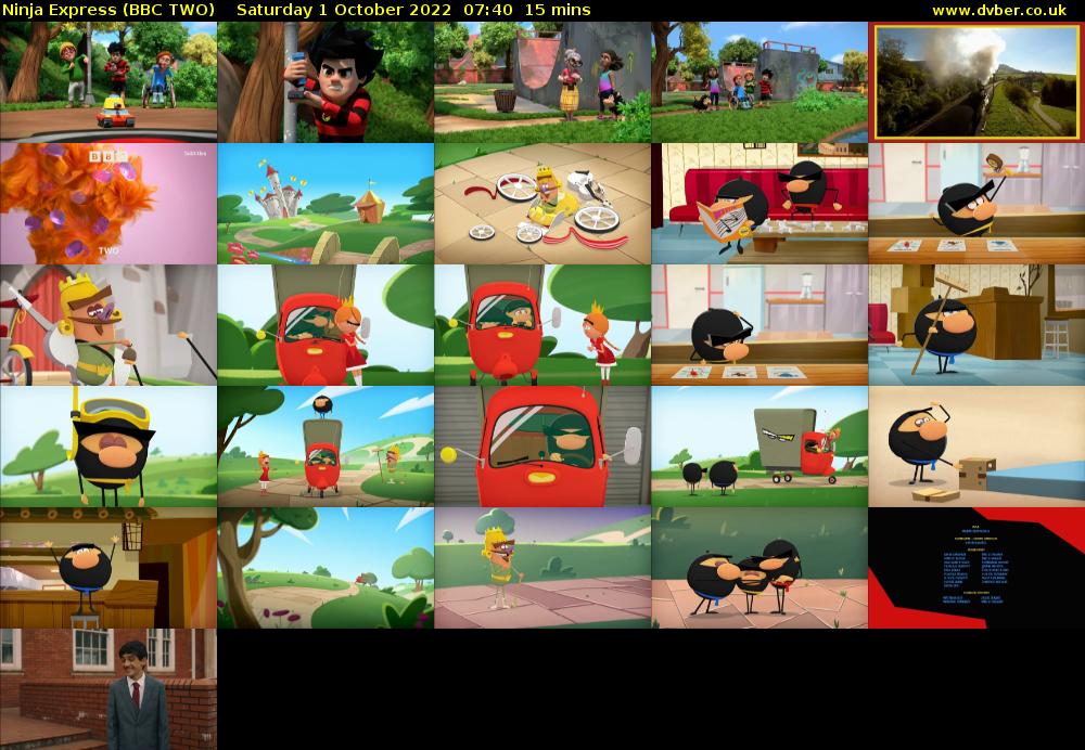 Ninja Express (BBC TWO) Saturday 1 October 2022 07:40 - 07:55