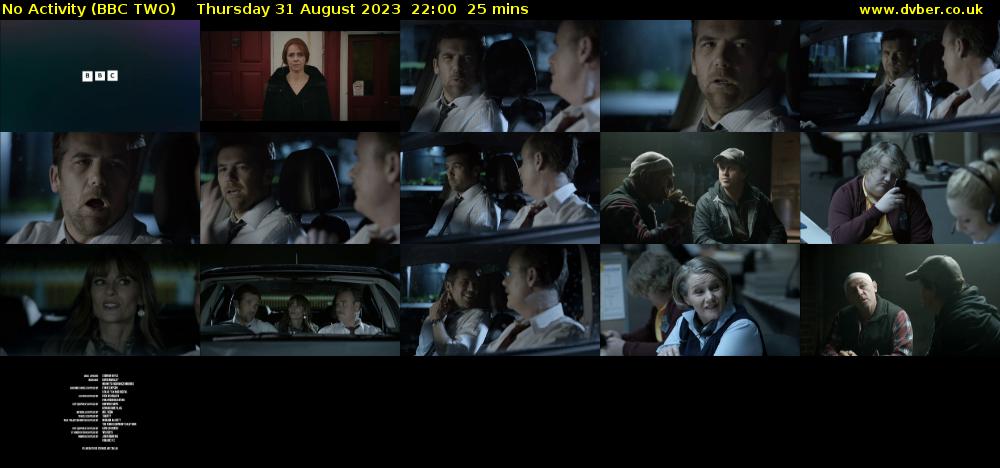 No Activity (BBC TWO) Thursday 31 August 2023 22:00 - 22:25