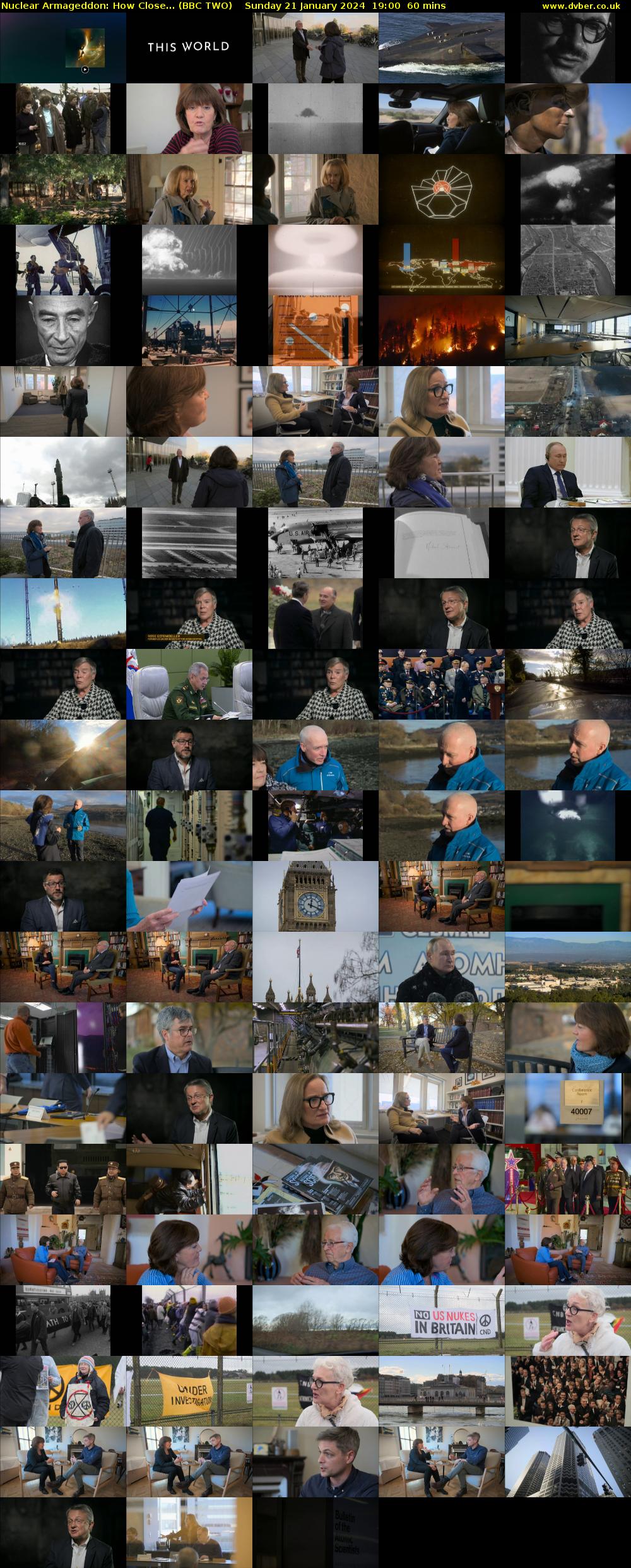 Nuclear Armageddon: How Close... (BBC TWO) Sunday 21 January 2024 19:00 - 20:00
